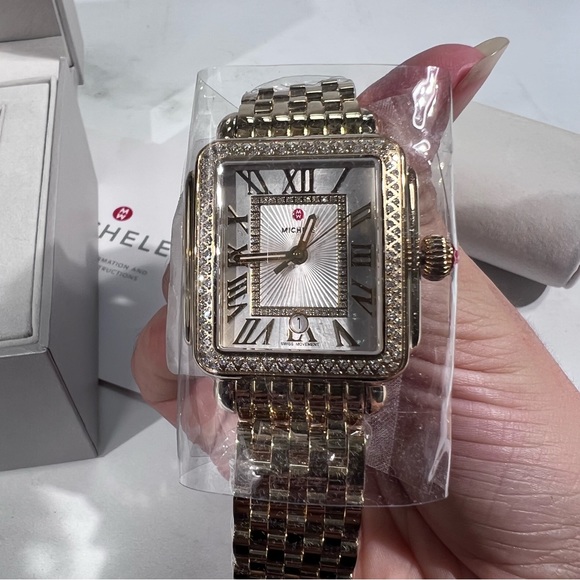 Michele Deco Madison 18K Gold Diamond Watch main image 6